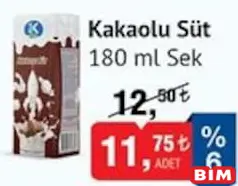 SEK KAKAOLU SÜT 180 ML